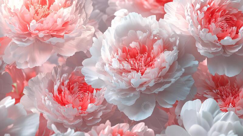 高清大图下载【趣麦麦图】春日牡丹树三维图形花朵