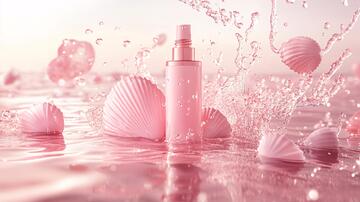 护肤品渲染视觉背景素材