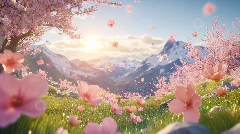 高清大图下载【趣麦麦图】唯美梦幻花田场景85