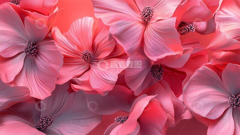 高清大图下载【趣麦麦图】立体花壁纸立体花卉花朵4