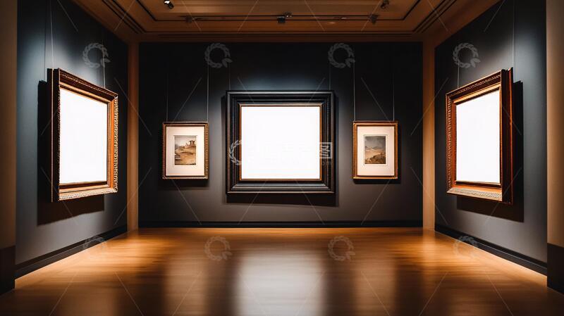 高清大图下载【趣麦麦图】美术展览馆画框1