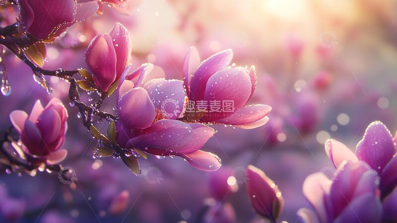 高清大图下载【趣麦麦图】梦幻丁香花梦幻背景花朵