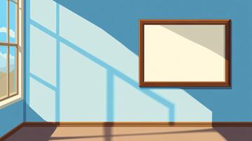 窗台插画插画窗户房间