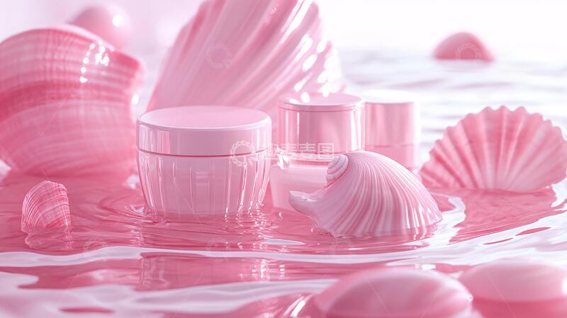 高清大图下载【趣麦麦图】护肤品渲染造型建模背景