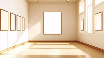 画廊房间画廊背景画框