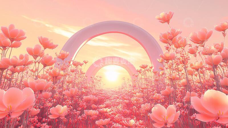 高清大图下载【趣麦麦图】唯美梦幻花田场景80