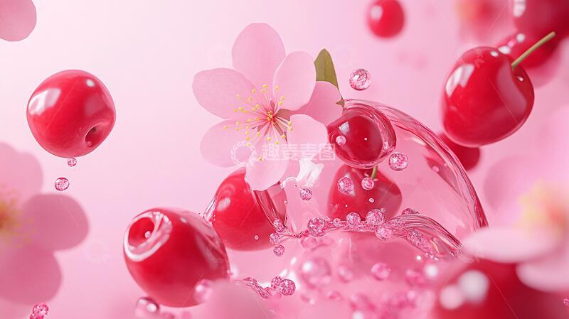 高清大图下载【趣麦麦图】樱花与科技舞台