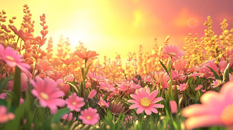 高清大图下载【趣麦麦图】唯美梦幻花田场景83