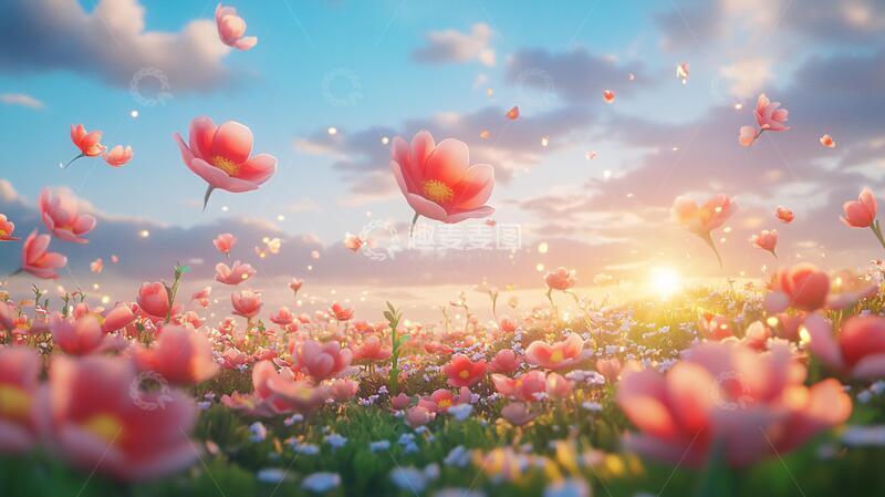 高清大图下载【趣麦麦图】唯美梦幻花田场景86