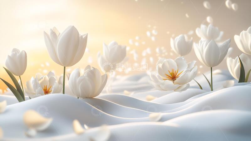 高清大图下载【趣麦麦图】番红花包装插画