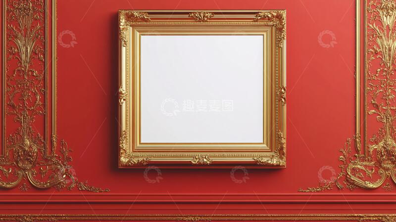高清大图下载【趣麦麦图】画框渲染欧式相框画框