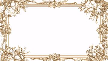 欧式花框欧式背景手绘