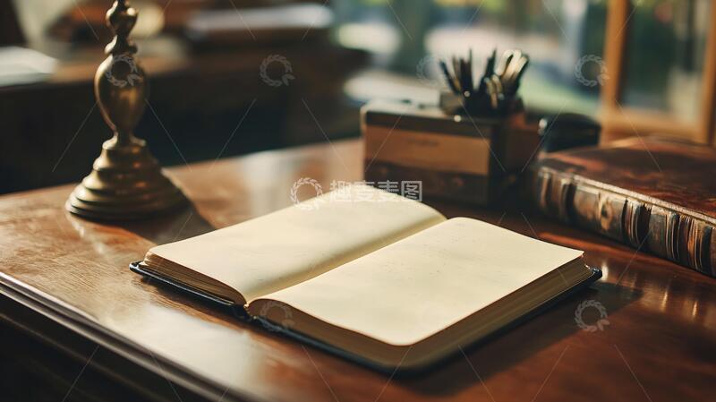 高清大图下载【趣麦麦图】打开的书本书桌