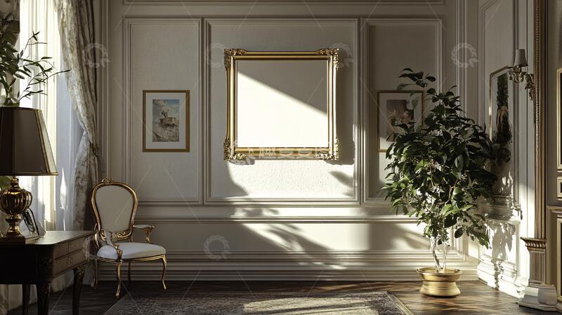 高清大图下载【趣麦麦图】法式房间背景1