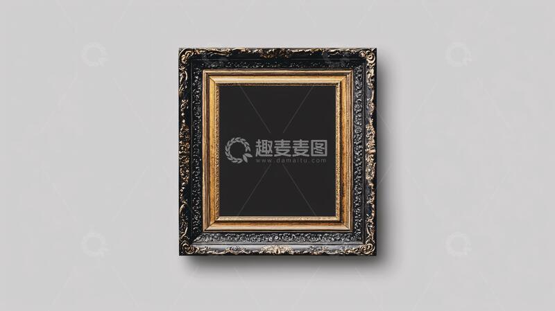 高清大图下载【趣麦麦图】高清金色相框
