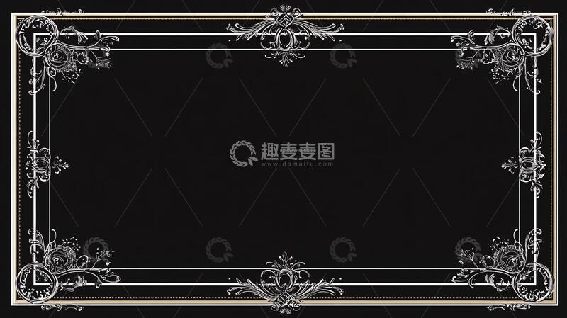 豪华边框边框欧式黑金