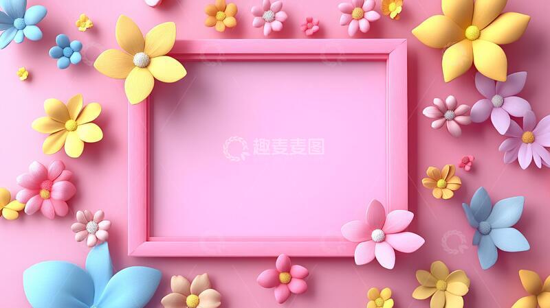 高清大图下载【趣麦麦图】立体简约花立体纸花花朵