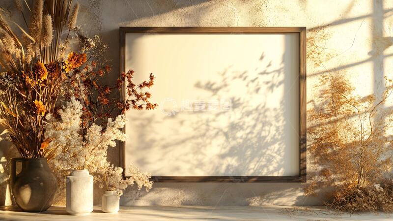 高清大图下载【趣麦麦图】大气画框干花