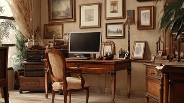 美式书桌书房书桌美式