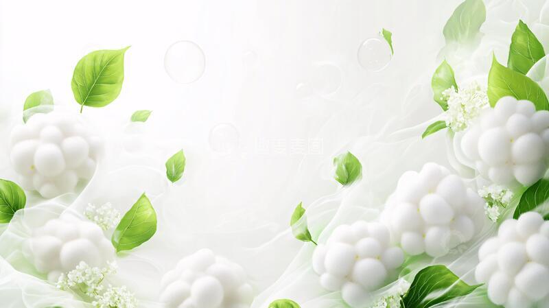 高清大图下载【趣麦麦图】绿色立体梦幻背景