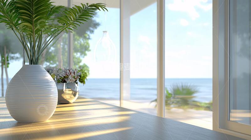 高清大图下载【趣麦麦图】窗户旁的花瓶1