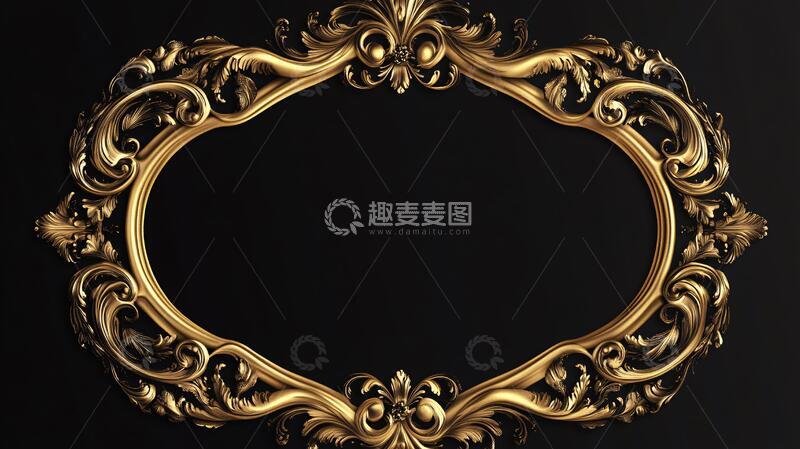 高清大图下载【趣麦麦图】欧式镜框欧式相框金色1