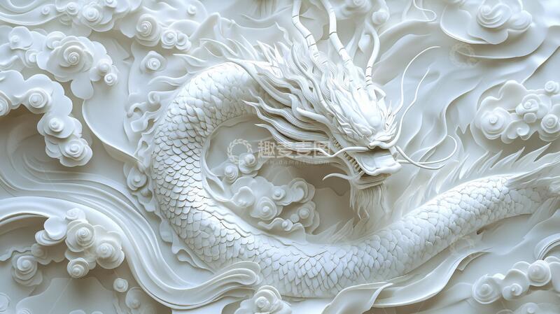 高清大图下载【趣麦麦图】高清浮雕龙浮雕图案壁纸