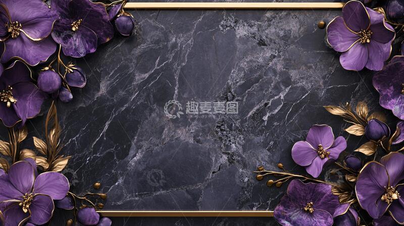 高清大图下载【趣麦麦图】大理石材质板材背景花