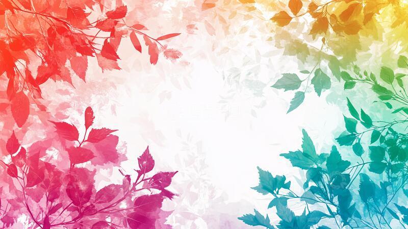 高清大图下载【趣麦麦图】五彩树叶背景实拍8