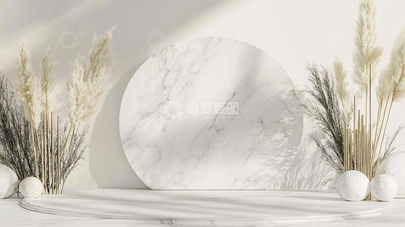 高清大图下载【趣麦麦图】新中式芦苇背景墙