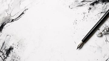 毛笔笔刷宣纸渲染