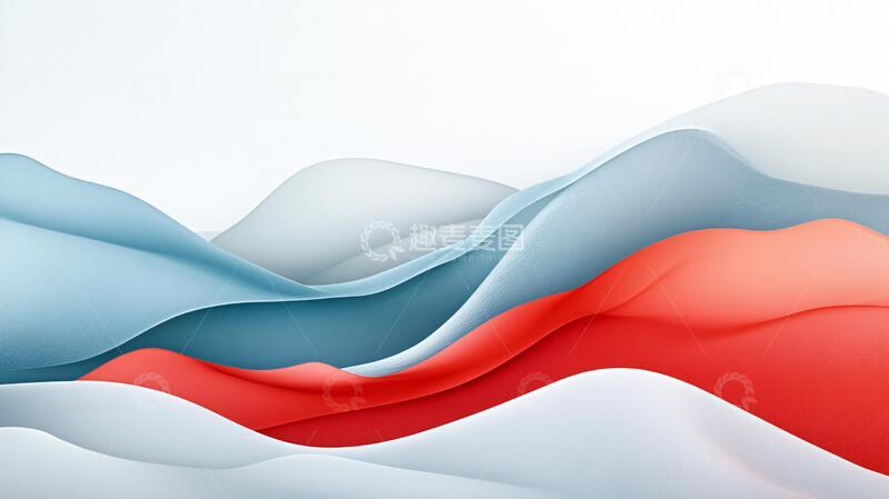 简约大气红色蓝色1