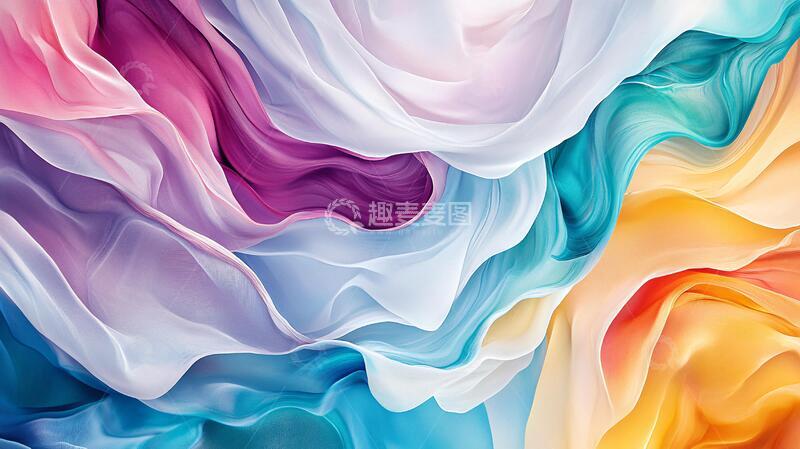 高清大图下载【趣麦麦图】肌理彩色流体背景8