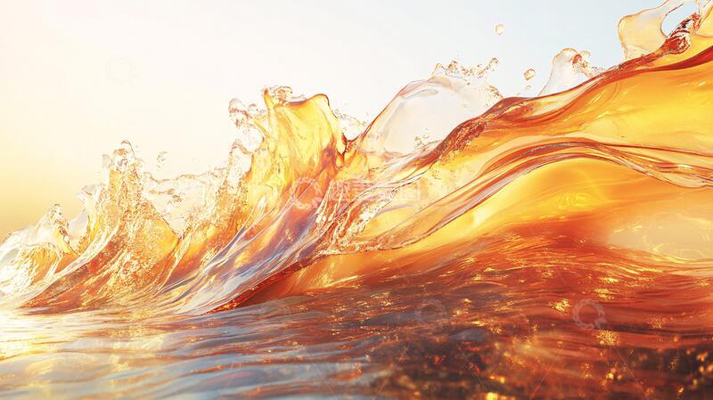 高清大图下载【趣麦麦图】油润水波金色水波浪花