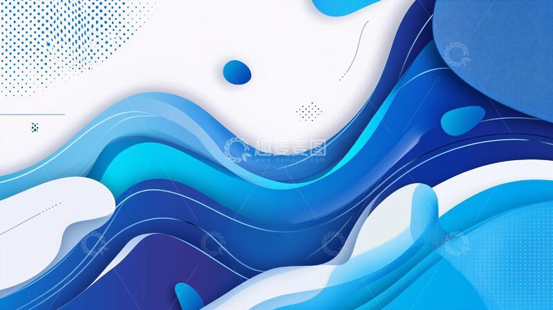 高清大图下载【趣麦麦图】几何流体线条背景3