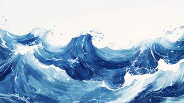 插画浪花插画浪花手绘