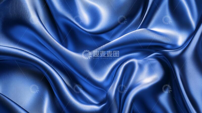 高清大图下载【趣麦麦图】蓝色缎地蓝色丝绸背景