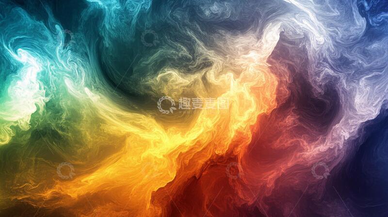 高清大图下载【趣麦麦图】多色烟雾艳丽图案背景3