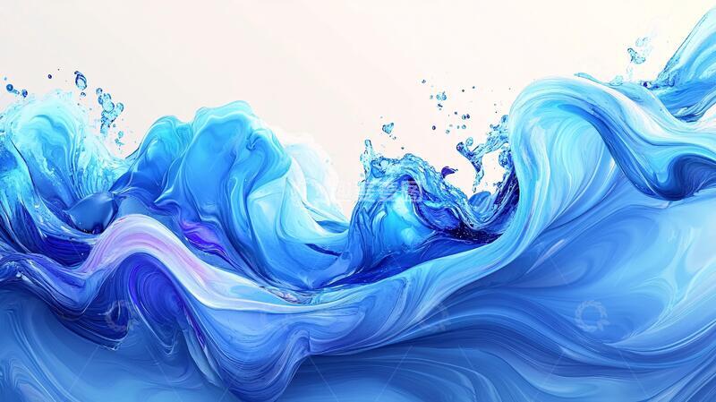 高清大图下载【趣麦麦图】彩色创意海洋流体画1