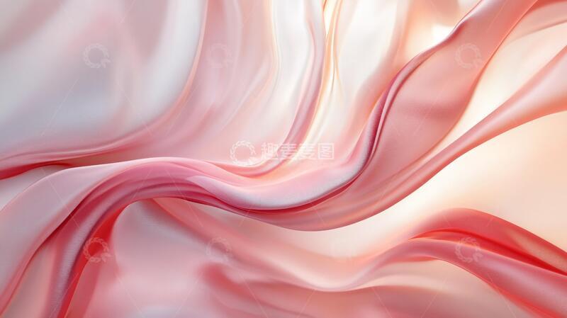 高清大图下载【趣麦麦图】动感红色飘带丝绸