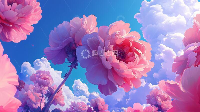 高清大图下载【趣麦麦图】牡丹花卉花朵花卉梦幻