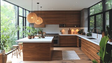 日式厨房竹木装饰