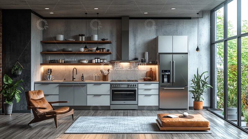 高清大图下载【趣麦麦图】白色橱柜灰色台面17