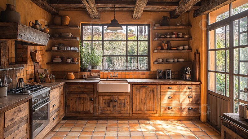 高清大图下载【趣麦麦图】木柜石台灯饰地板2