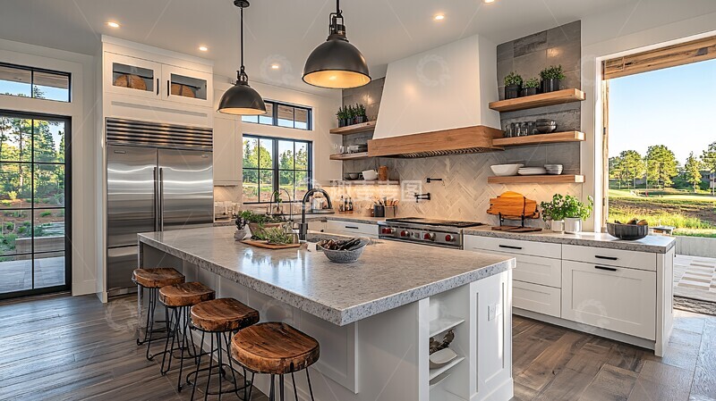 高清大图下载【趣麦麦图】白色橱柜灰色台面20