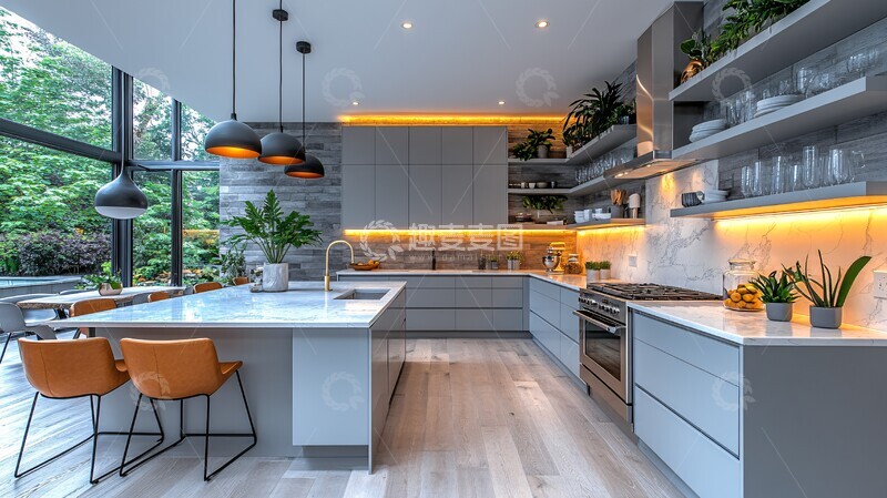 高清大图下载【趣麦麦图】灰色柜台白色台面4