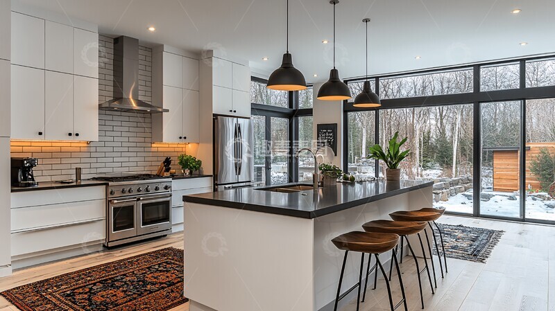 高清大图下载【趣麦麦图】白色橱柜黑色台面7