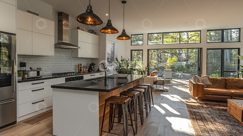 高清大图下载【趣麦麦图】白色橱柜黑色台面5