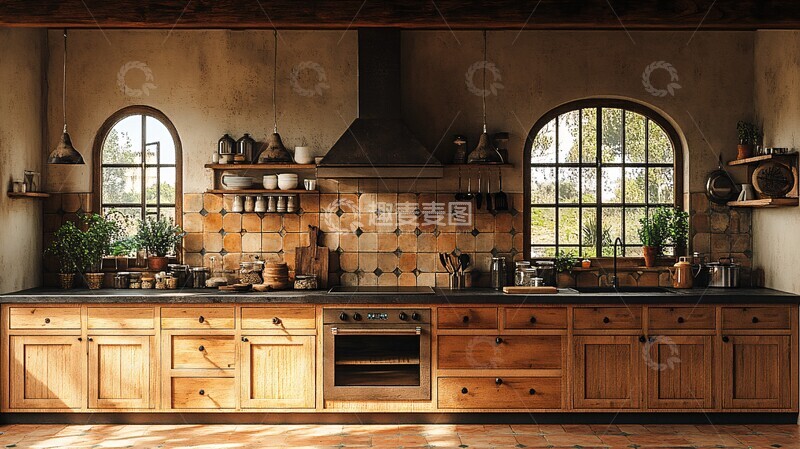 高清大图下载【趣麦麦图】木柜石台灯饰地砖7