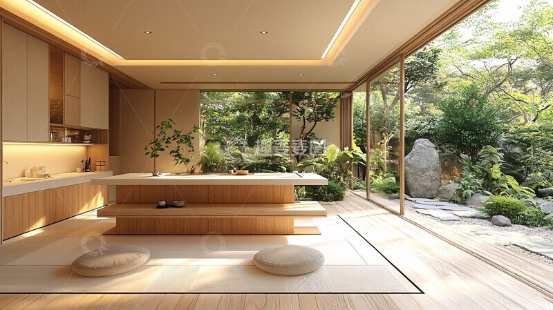 高清大图下载【趣麦麦图】木柜白台绿植风1